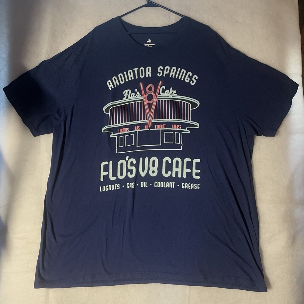 Disney Pixar Cars Shirt Flo's V8 Cafe Radiator Springs Size 3XLT